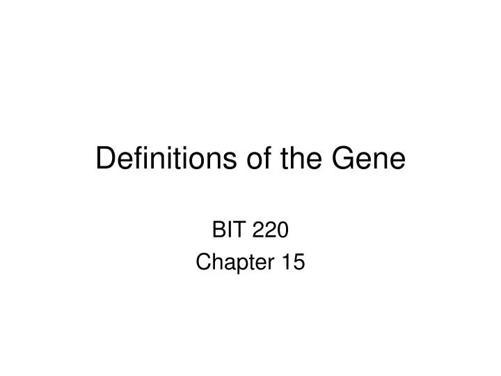definitions of the gene