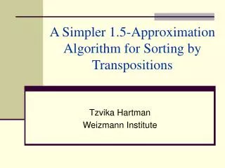 A Simpler 1.5-Approximation Algorithm for Sorting by Transpositions