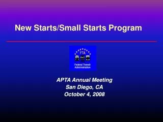 New Starts/Small Starts Program