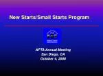 New Starts/Small Starts Program - slide 1