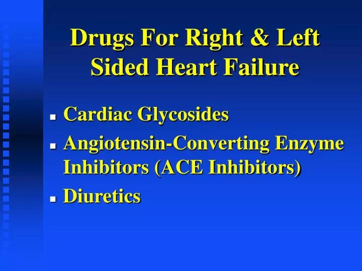 drugs for right left sided heart failure