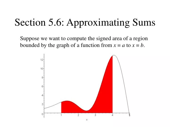 section 5 6 approximating sums