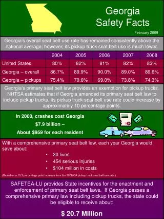 Georgia Safety Facts February 2009