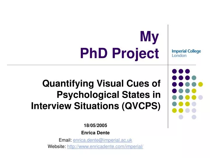 my phd project