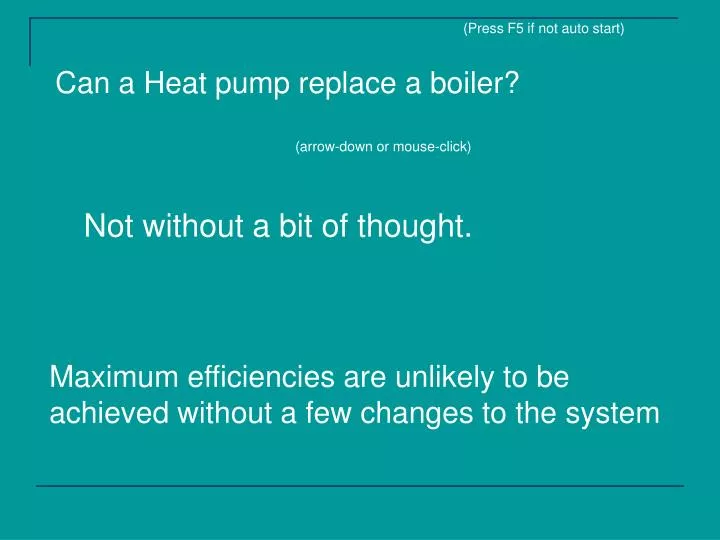 can a heat pump replace a boiler