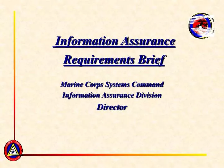 information assurance requirements brief