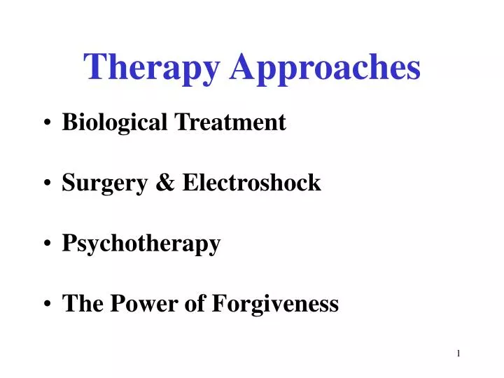 therapy approaches