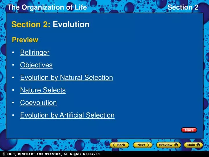 section 2 evolution