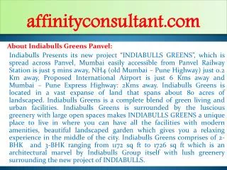 wanted 2 bhk,3 bhk apartments indiabulls greens panvel