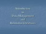 PPT - Introduction to Data Management PowerPoint Presentation, free ...