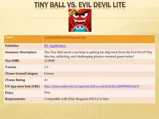 tiny ball vs. evil devil lite