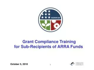 Grant Compliance Training for Sub-Recipients of ARRA Funds