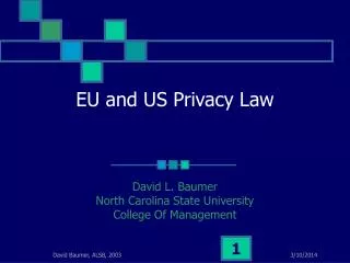 EU and US Privacy Law