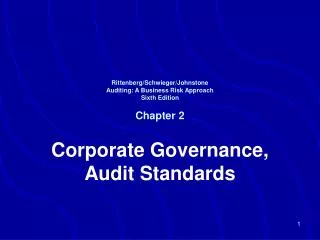 Rittenberg/Schwieger/Johnstone Auditing: A Business Risk Approach Sixth Edition Chapter 2