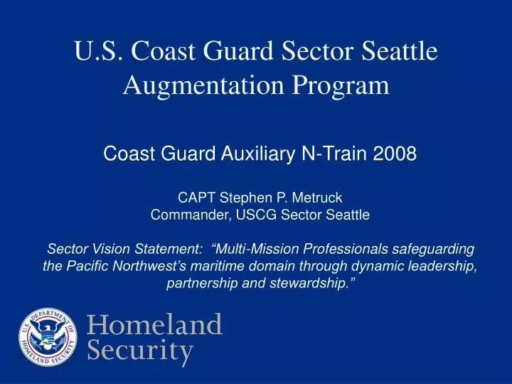 u s coast guard sector seattle augmentation program
