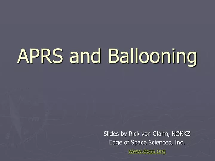 aprs and ballooning