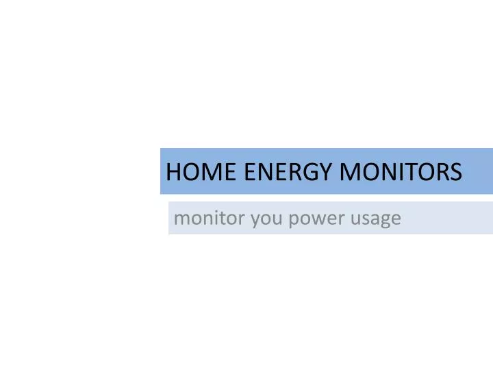 home energy monitors