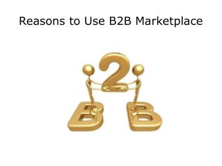 reasons to use b2b marketplace