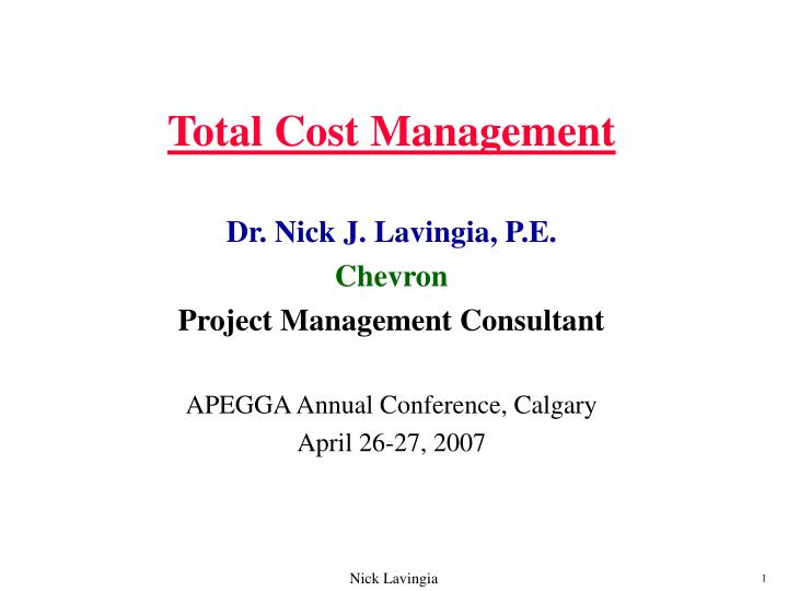 total cost management