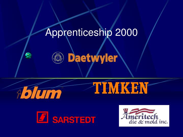 apprenticeship 2000