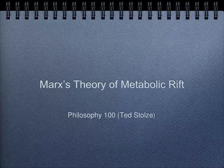 marx s theory of metabolic rift