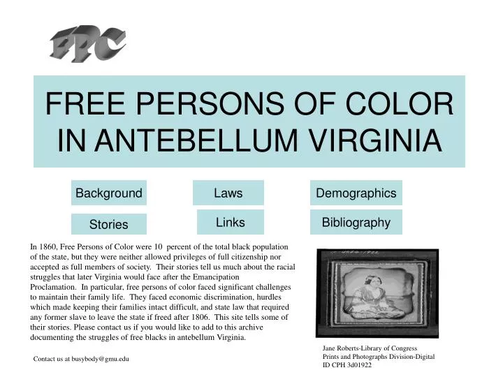 free persons of color in antebellum virginia