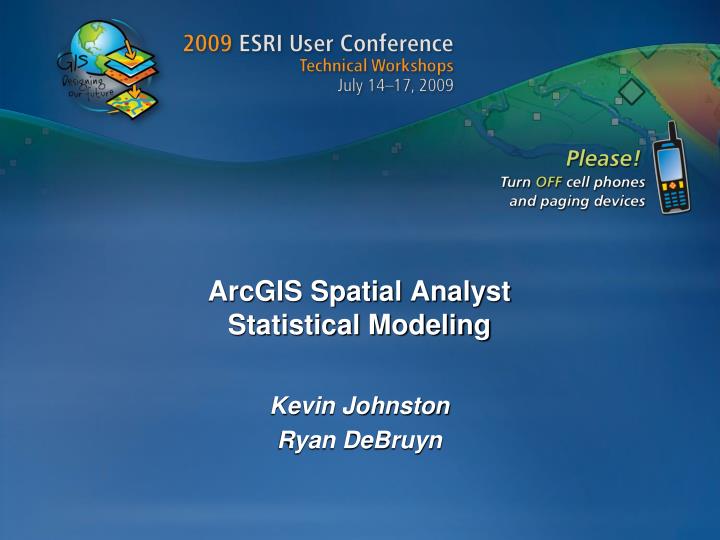 arcgis spatial analyst statistical modeling