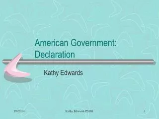 American Government: Declaration