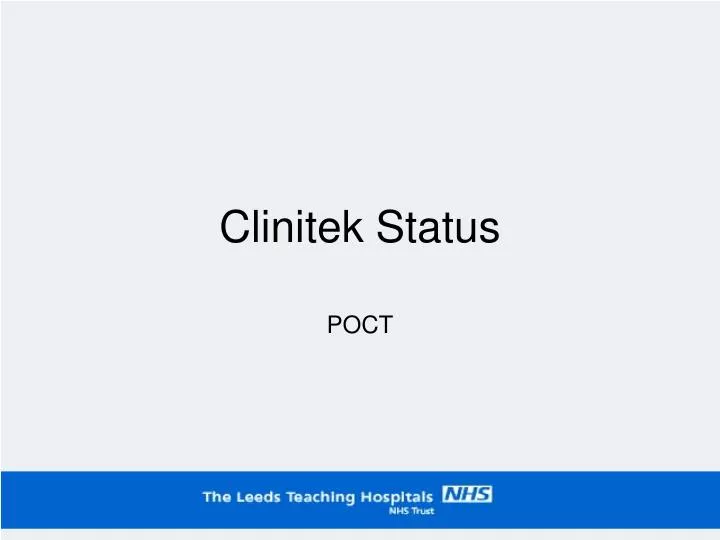 clinitek status