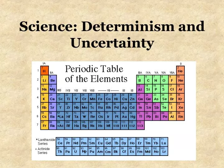 science determinism and uncertainty