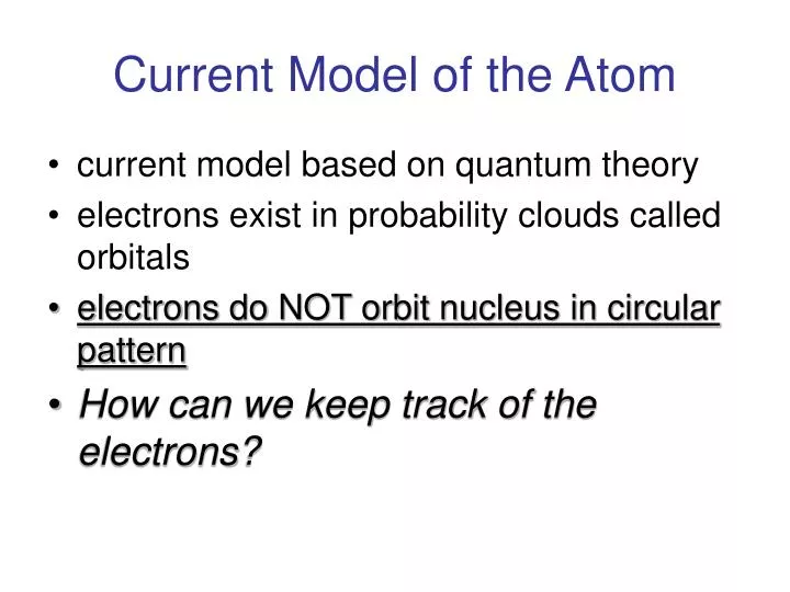 current model of the atom