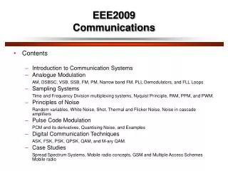 EEE2009 Communications