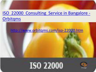 iso 22000 consulting service in bangalore