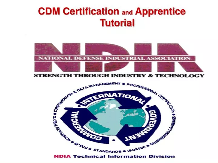 cdm certification and apprentice programs the ndia process