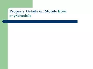 SMS Property Market | Property Details on SMS