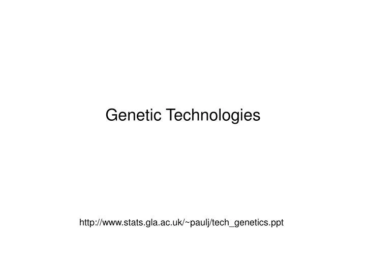 genetic technologies