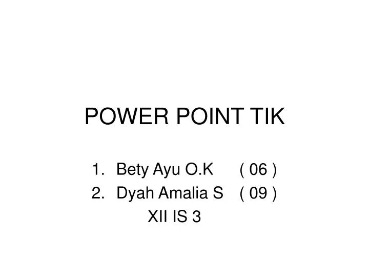 power point tik