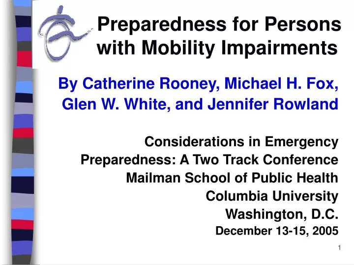 preparedness for persons with mobility impairments