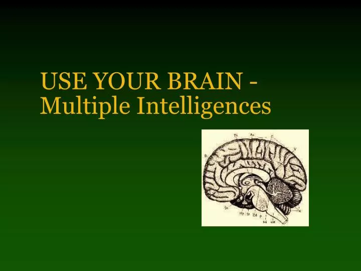use your brain multiple intelligences