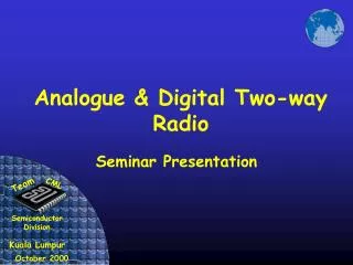 Analogue &amp; Digital Two-way Radio
