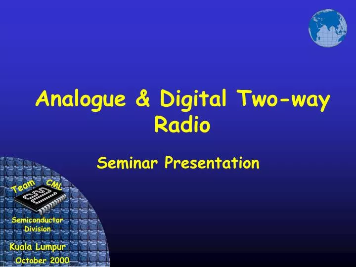 analogue digital two way radio