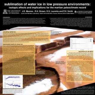 sublimation of water ice in low pressure environments: isotopic effects and implications for the martian paleoclimate re