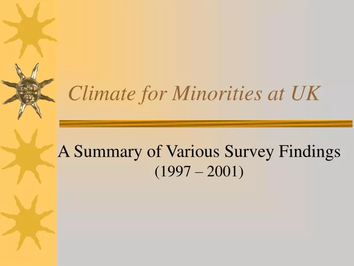 climate for minorities at uk