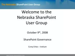 Welcome to the Nebraska SharePoint User Group