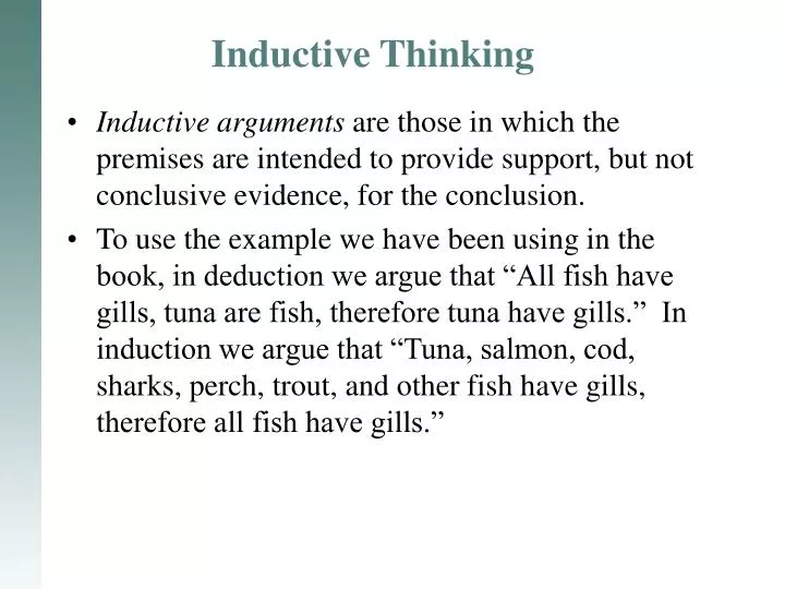 inductive thinking