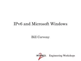 IPv6 and Microsoft Windows