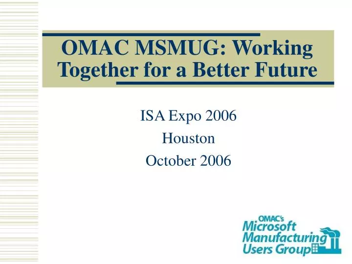 omac msmug working together for a better future