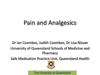 Pain and Analgesics