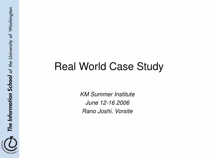 real world case study