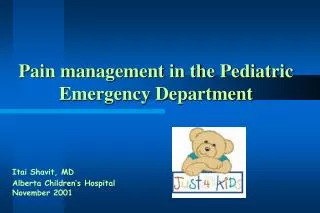 Pain management in the Pediatric Emergency Department